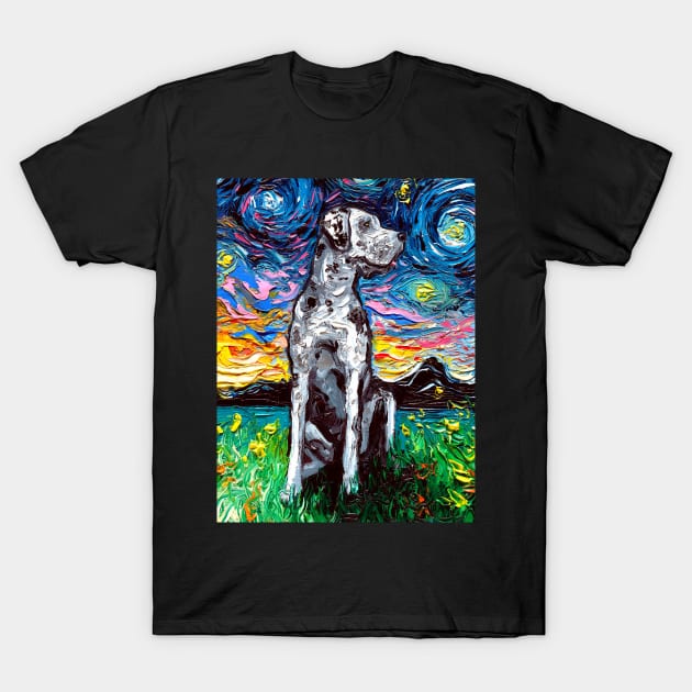 Great Dane Night T-Shirt by sagittariusgallery